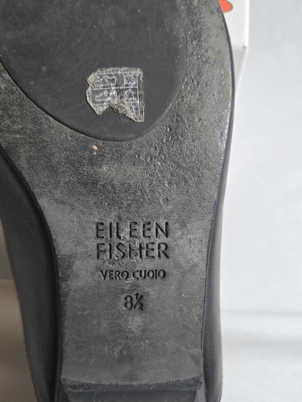 Eileen Fisher Black Leather Slip-On Mules - Picture 5 of 5